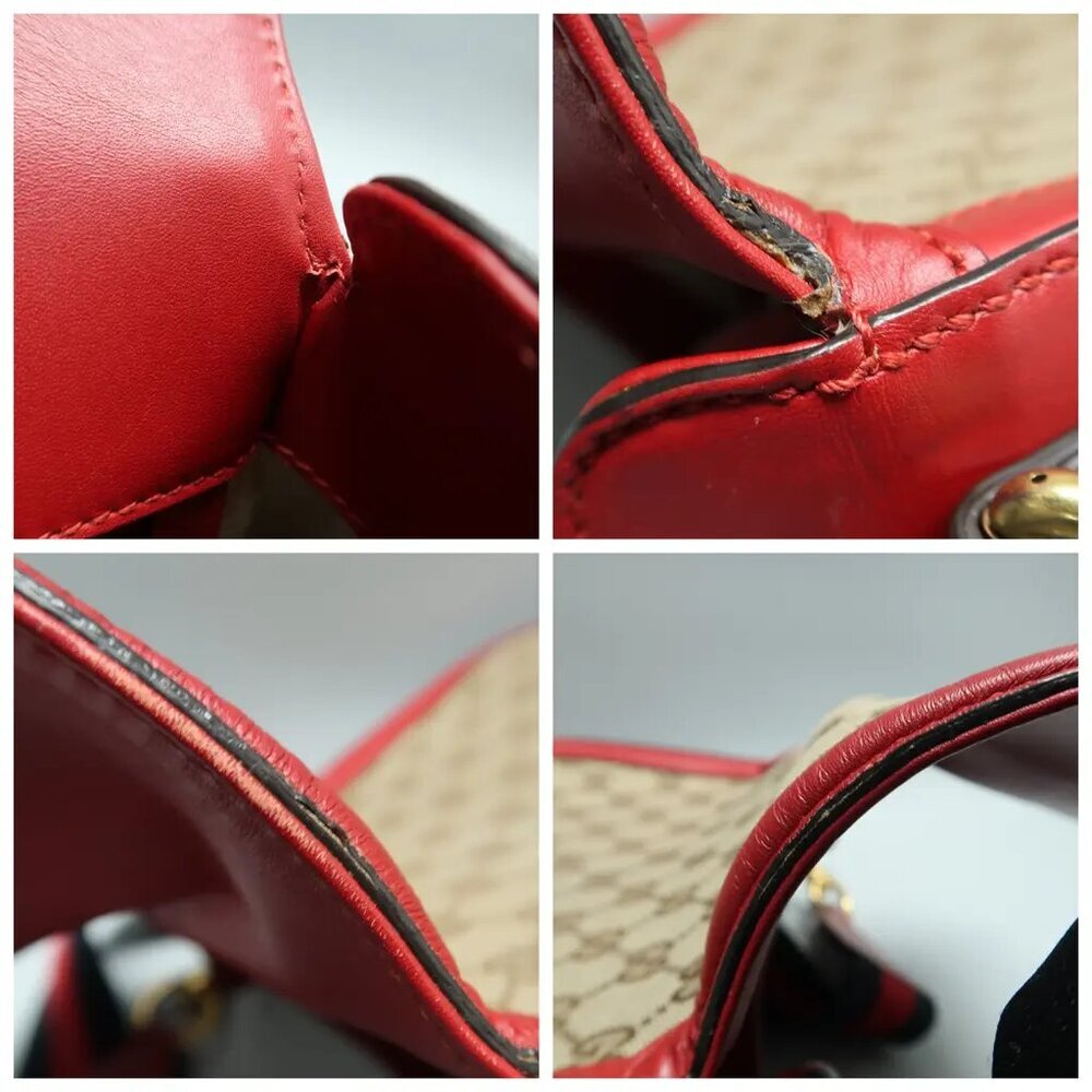 GUCCI Lady Web Brown Cloth Shoulder Bag 770-012225 - Picture 11 of 12